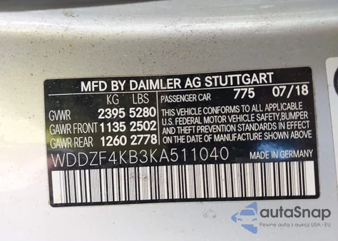 2019 Mercedes-Benz E 300 4Matic from USA, damaged, VIN WDDZF4KB3KA511040